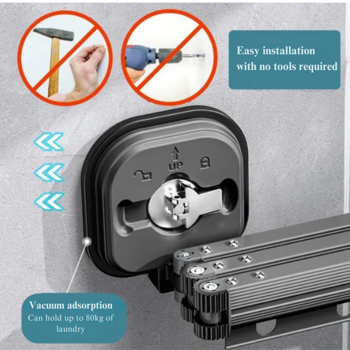 EspaceCloth Wall-Mounted Drying Rack