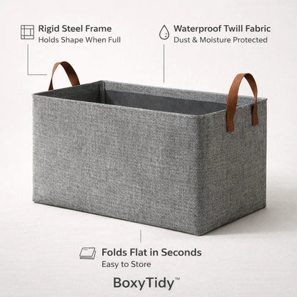 BoxyTidy™ – Space-Saving Collapsible Storage with a Stylish Twist
